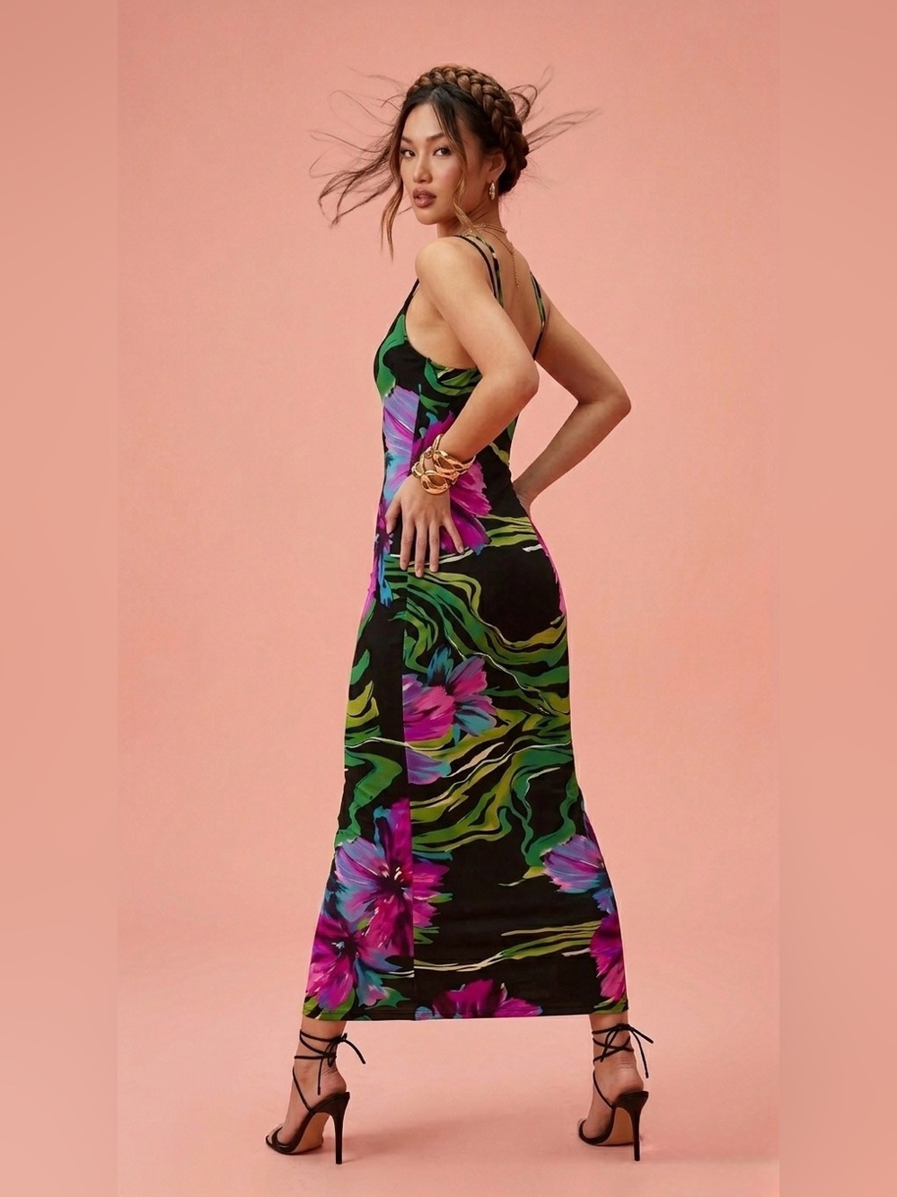 Lilly’s Kloset Floral Graphic Maxi - Picture 3 of 3